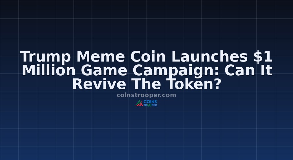 Trump Meme Coin Launches $1 Million Game Campaign: Can It Revive The Token?