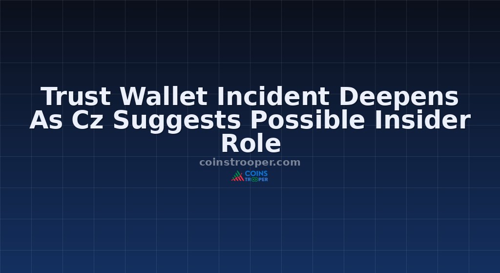 Trust Wallet Incident Deepens As Cz Suggests Possible Insider Role
