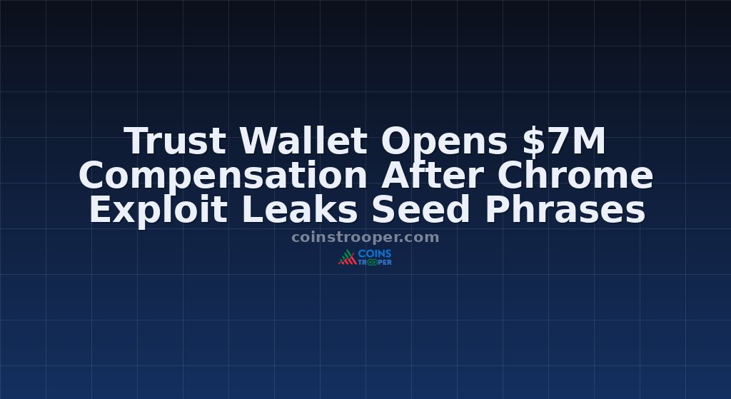 Trust Wallet Opens $7M Compensation After Chrome Exploit Leaks Seed Phrases