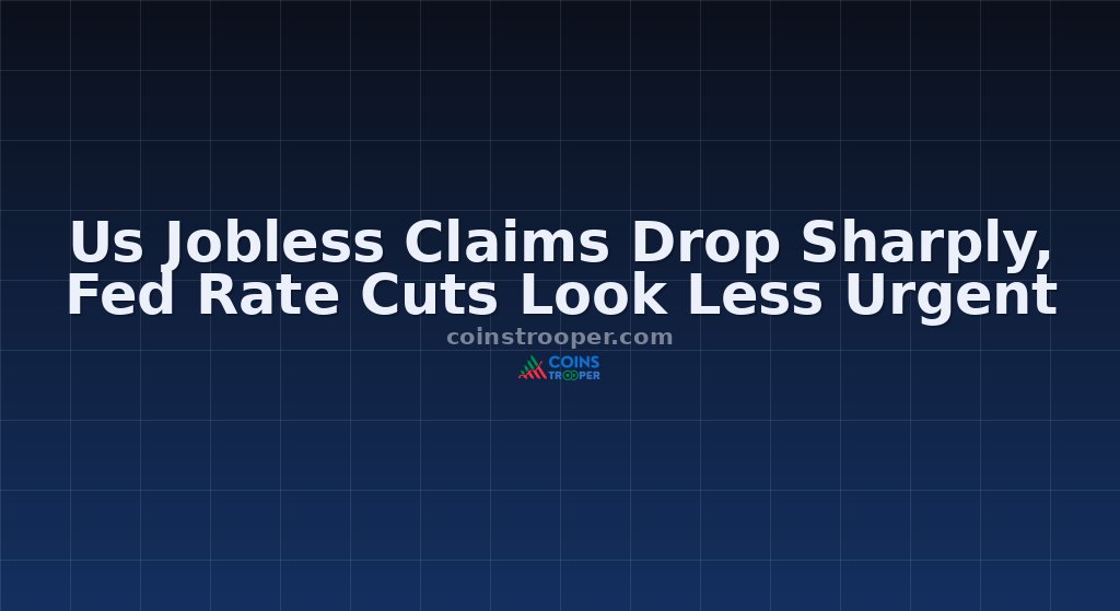 Us Jobless Claims Drop Sharply, Fed Rate Cuts Look Less Urgent