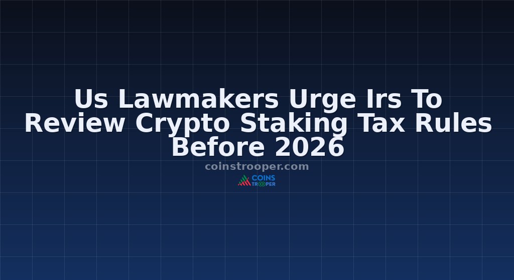 Us Lawmakers Urge Irs To Review Crypto Staking Tax Rules Before 2026