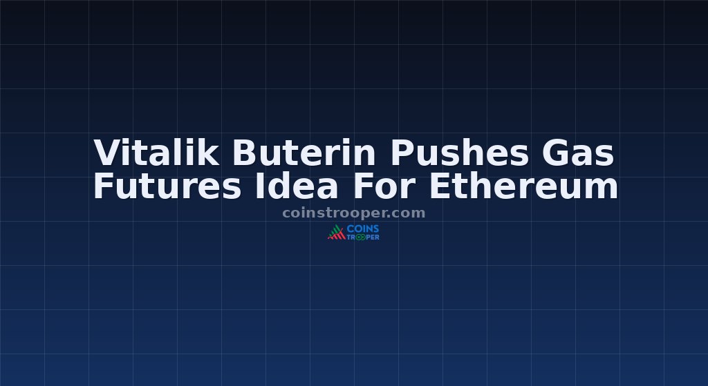 Vitalik Buterin Pushes Gas Futures Idea For Ethereum