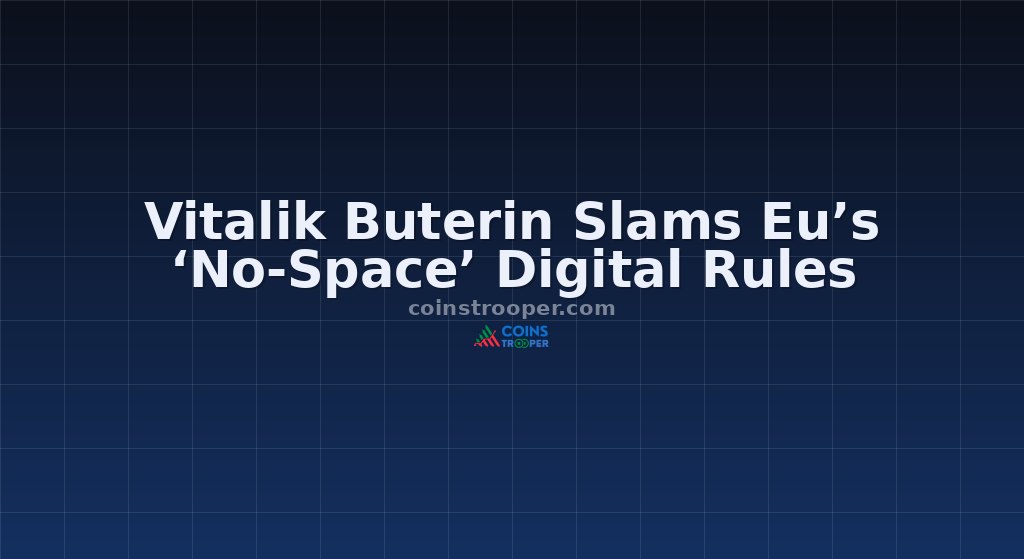 Vitalik Buterin Slams Eu’s ‘No-Space’ Digital Rules
