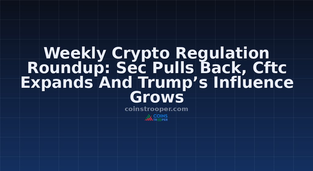 Weekly Crypto Regulation Roundup: Sec Pulls Back, Cftc Expands And Trump’s Influence Grows