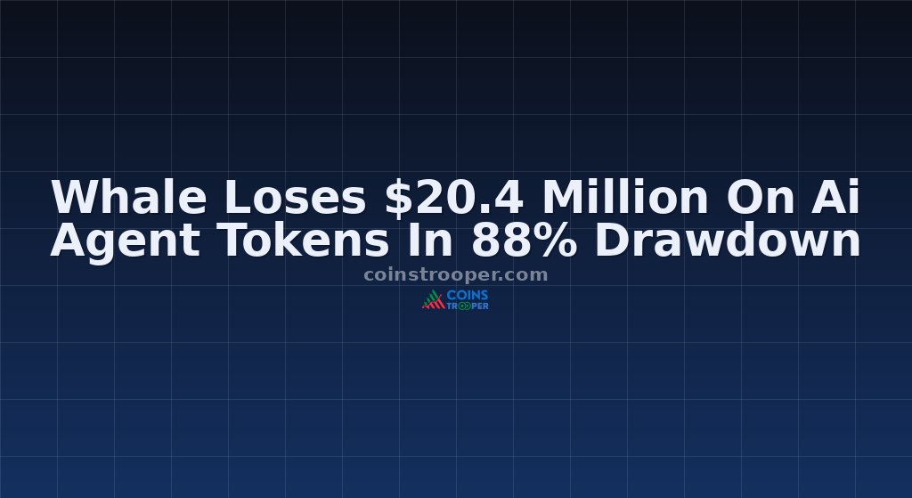 Whale Loses $20.4 Million On Ai Agent Tokens In 88% Drawdown