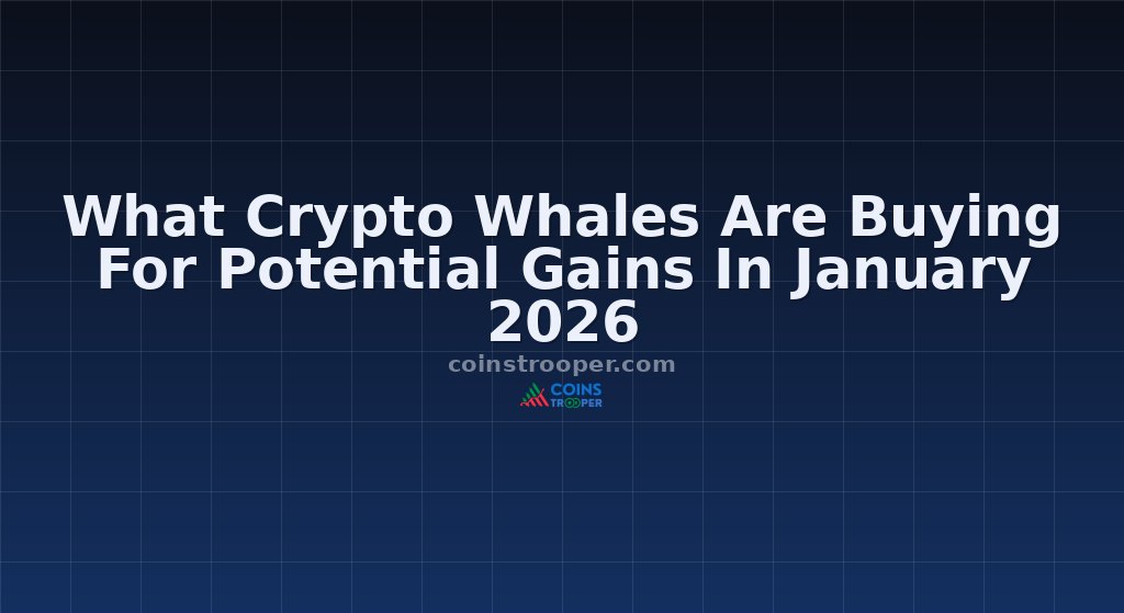 What Crypto Whales Are Buying For Potential Gains In January 2026
