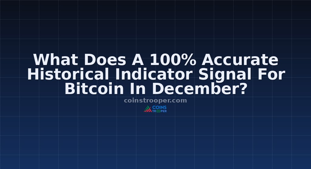 What Does A 100% Accurate Historical Indicator Signal For Bitcoin In December?