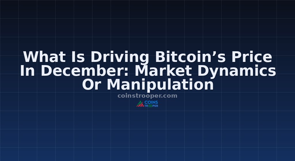 What Is Driving Bitcoin’s Price In December: Market Dynamics Or Manipulation