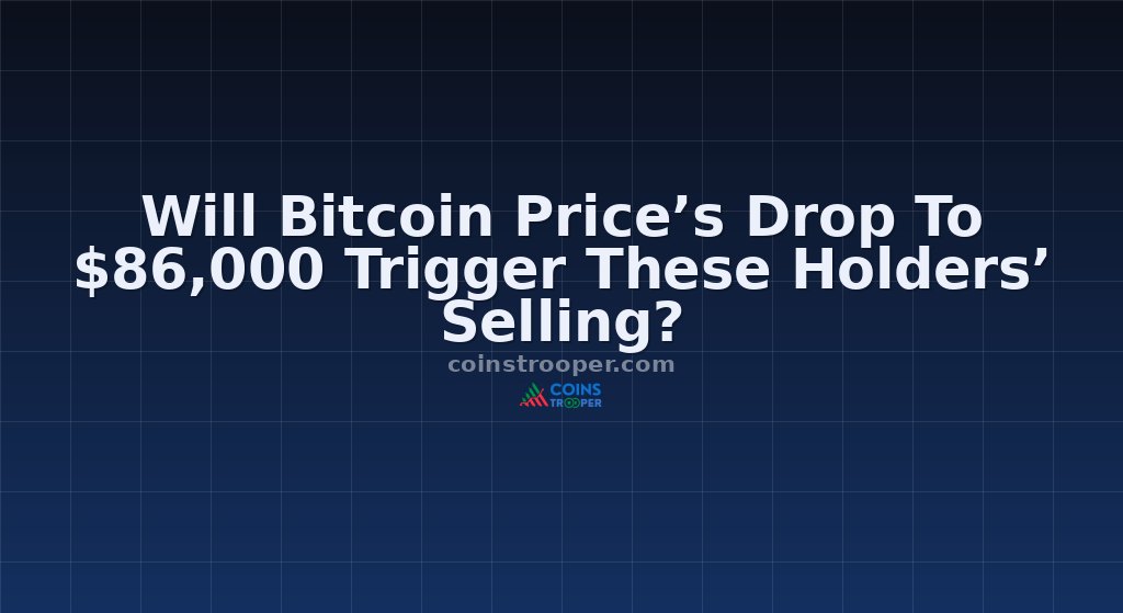 Will Bitcoin Price’s Drop To $86,000 Trigger These Holders’ Selling?