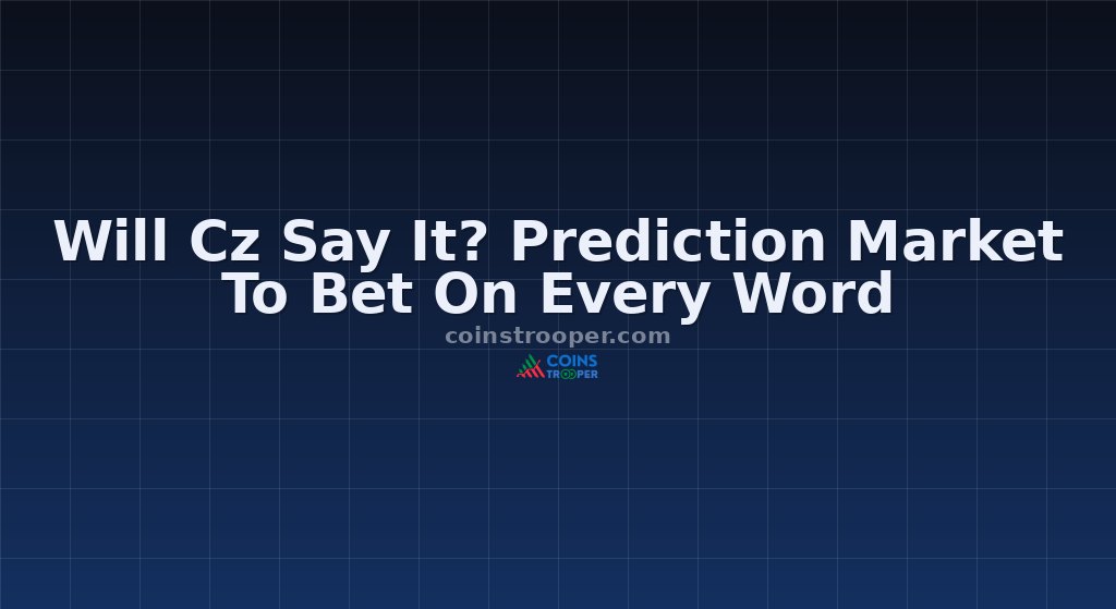 Will Cz Say It? Prediction Market To Bet On Every Word