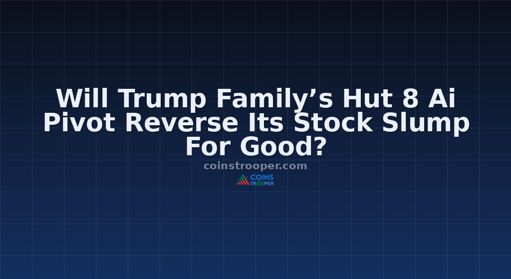 Will Trump Family’s Hut 8 Ai Pivot Reverse Its Stock Slump For Good?