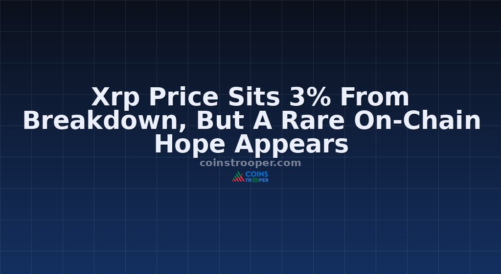 Xrp Price Sits 3% From Breakdown, But A Rare On-Chain Hope Appears