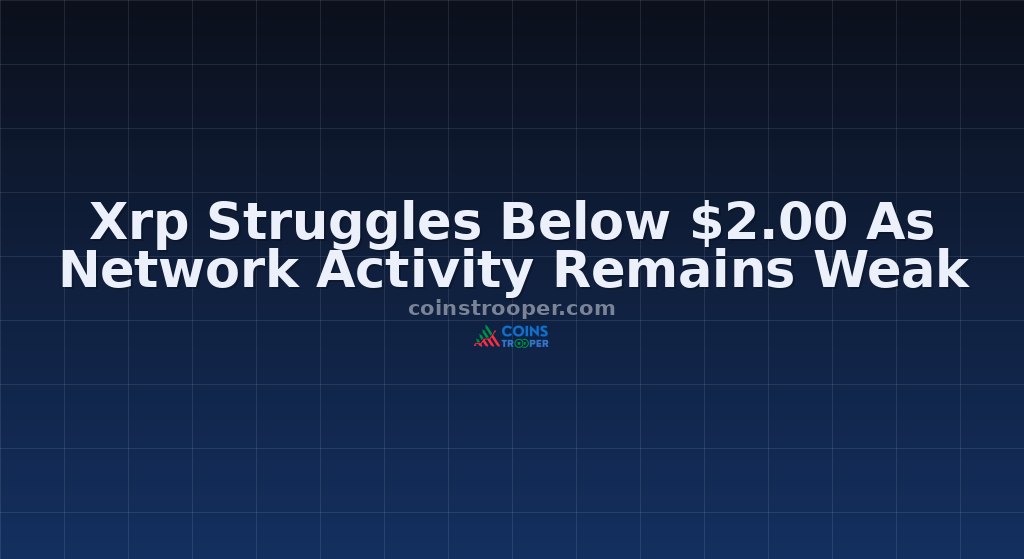 Xrp Struggles Below $2.00 As Network Activity Remains Weak