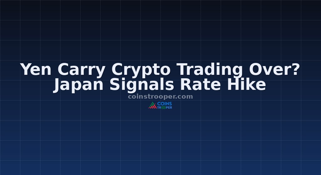Yen Carry Crypto Trading Over? Japan Signals Rate Hike