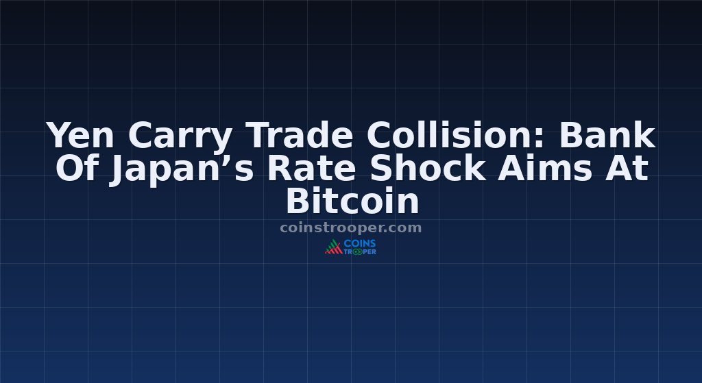 Yen Carry Trade Collision: Bank Of Japan’s Rate Shock Aims At Bitcoin