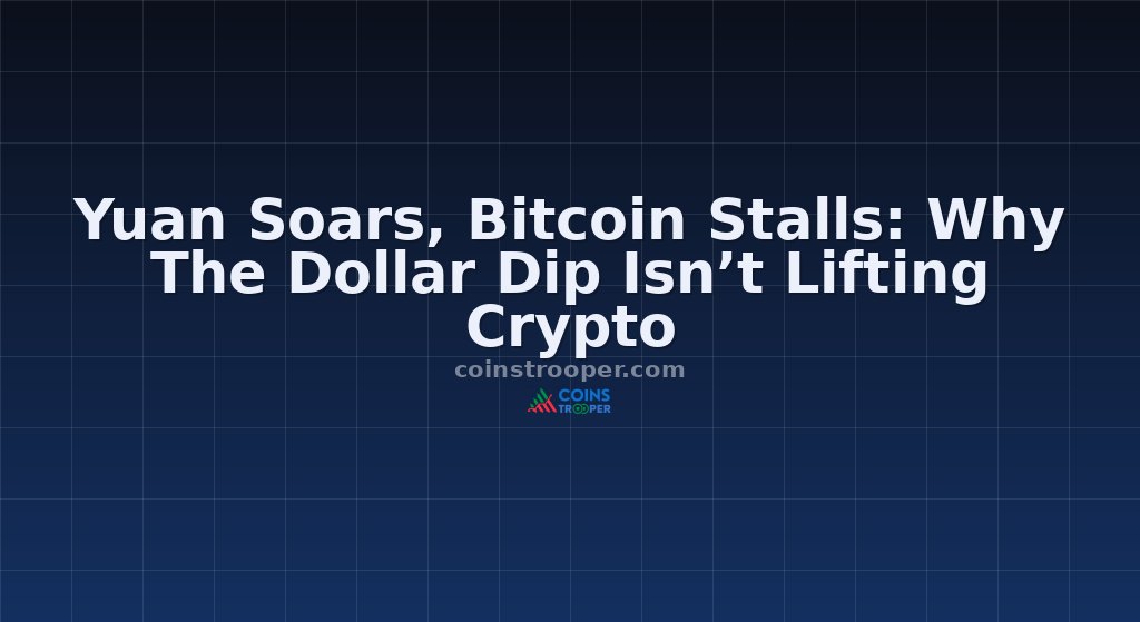 Yuan Soars, Bitcoin Stalls: Why The Dollar Dip Isn’t Lifting Crypto