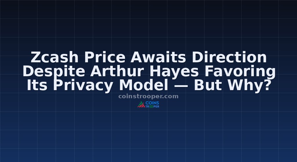 Zcash Price Awaits Direction Despite Arthur Hayes Favoring Its Privacy Model — But Why?