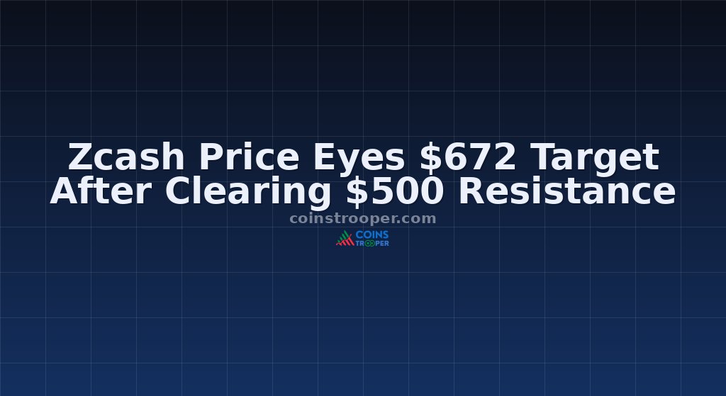 Zcash Price Eyes $672 Target After Clearing $500 Resistance