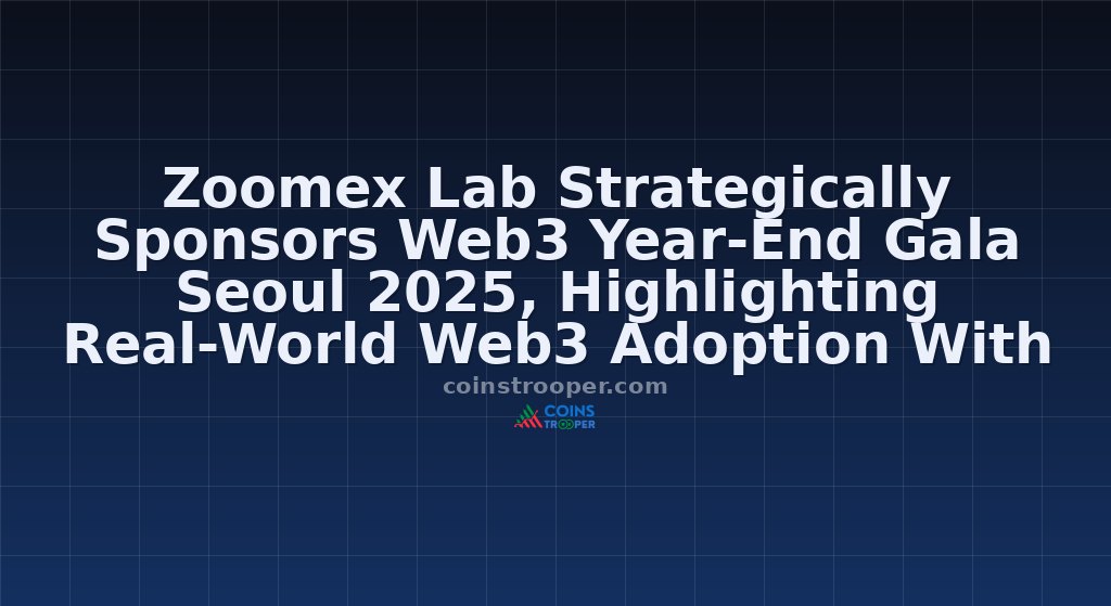 Zoomex Lab Strategically Sponsors Web3 Year-End Gala Seoul 2025, Highlighting Real-World Web3 Adoption With Park Joo-Ho