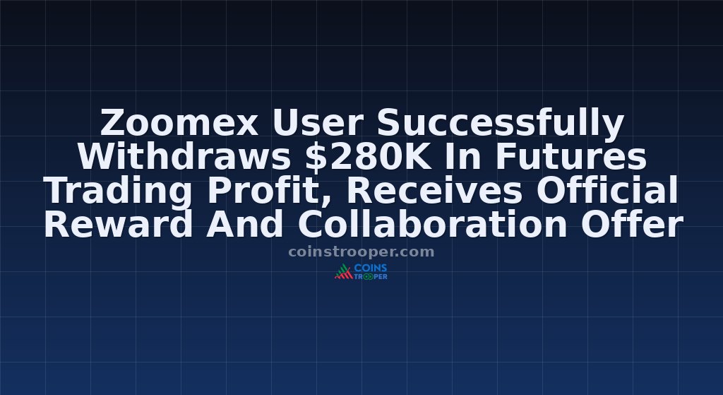 Zoomex User Successfully Withdraws $280K In Futures Trading Profit, Receives Official Reward And Collaboration Offer