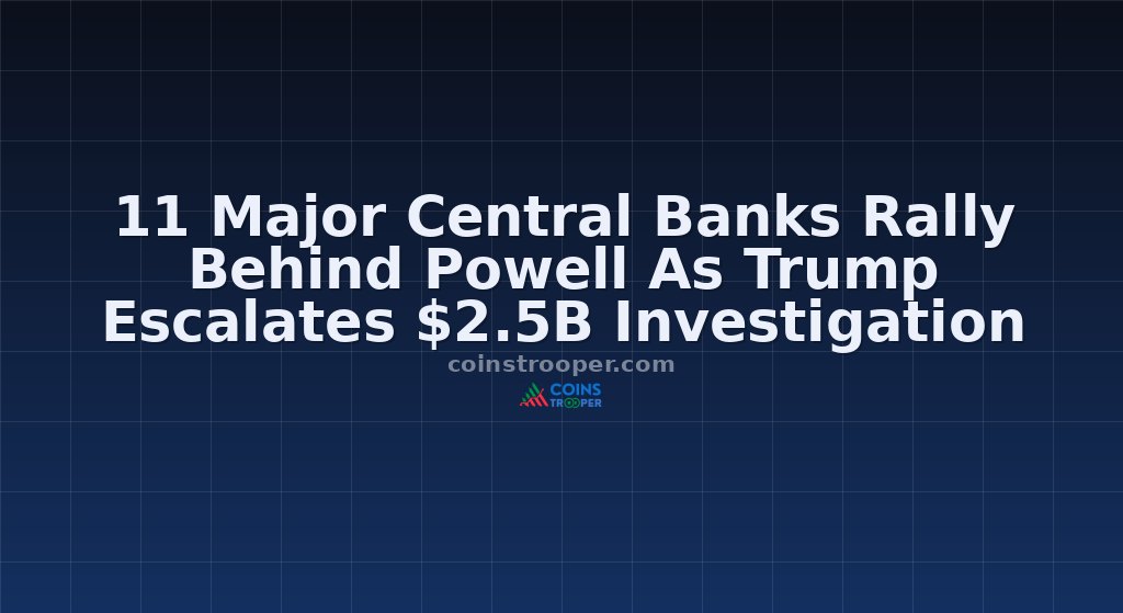 11 Major Central Banks Rally Behind Powell As Trump Escalates $2.5B Investigation