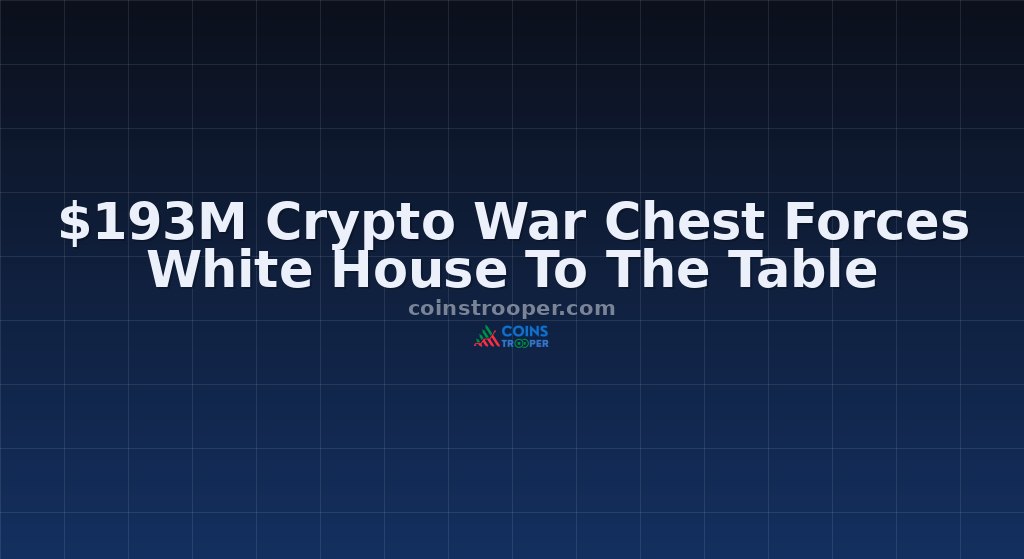 $193M Crypto War Chest Forces White House To The Table