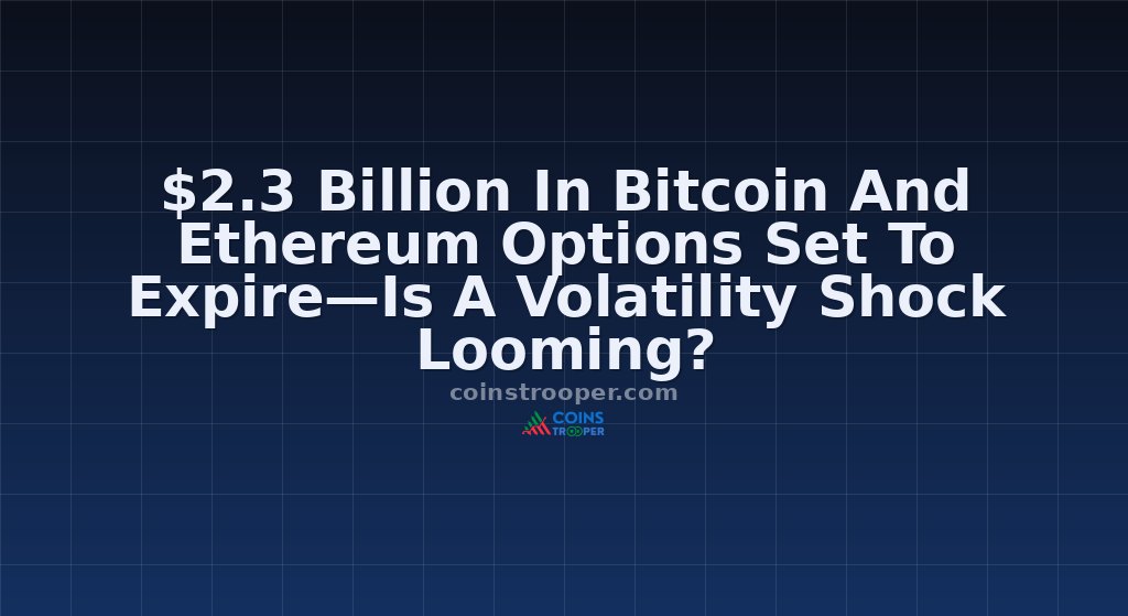 $2.3 Billion In Bitcoin And Ethereum Options Set To Expire—Is A Volatility Shock Looming?
