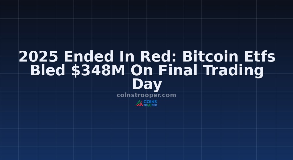 2025 Ended In Red: Bitcoin Etfs Bled $348M On Final Trading Day