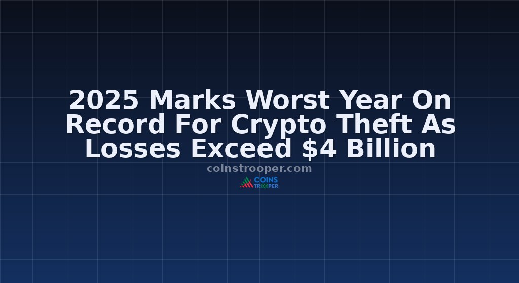 2025 Marks Worst Year On Record For Crypto Theft As Losses Exceed $4 Billion
