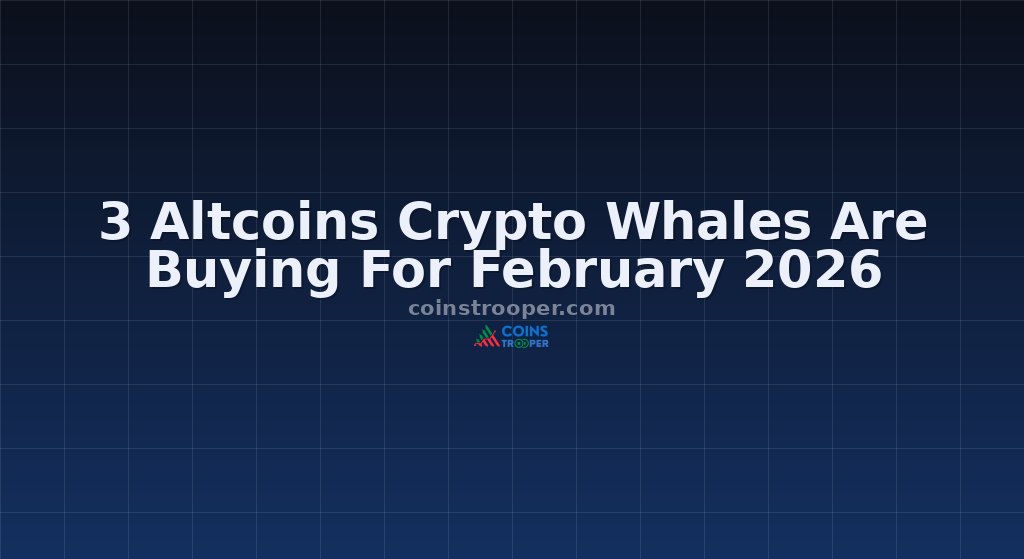 3 Altcoins Crypto Whales Are Buying For February 2026