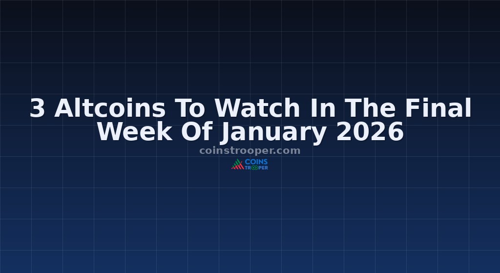 3 Altcoins To Watch In The Final Week Of January 2026