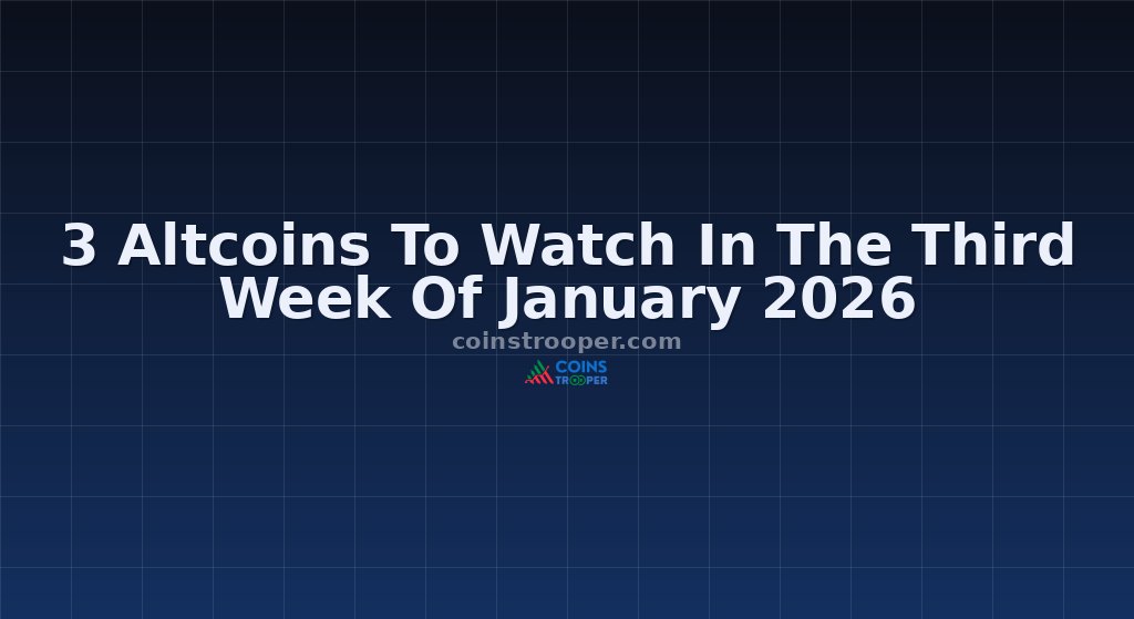 3 Altcoins To Watch In The Third Week Of January 2026
