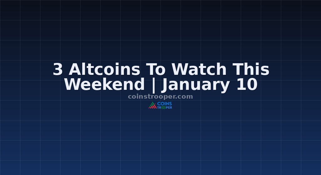 3 Altcoins To Watch This Weekend | January 10
