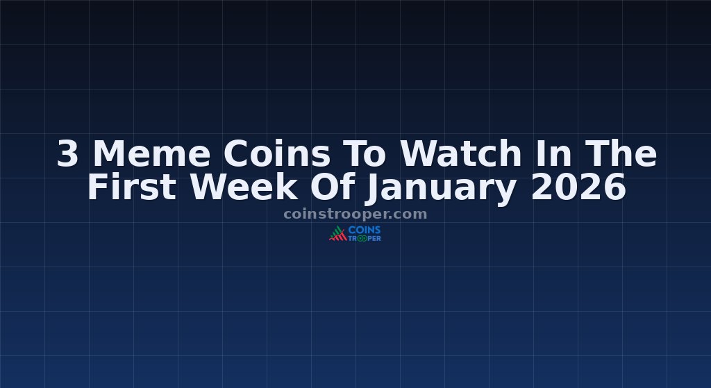 3 Meme Coins To Watch In The First Week Of January 2026