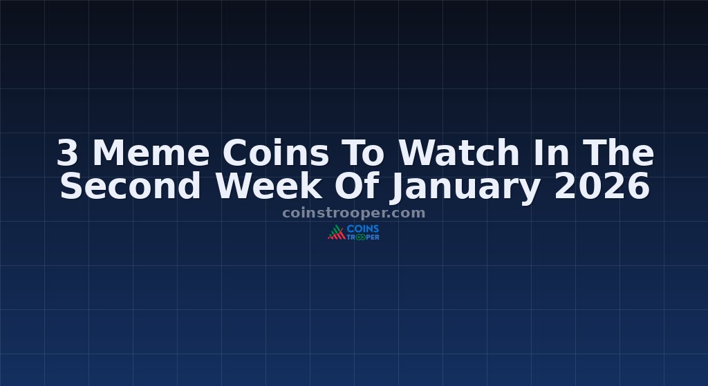 3 Meme Coins To Watch In The Second Week Of January 2026