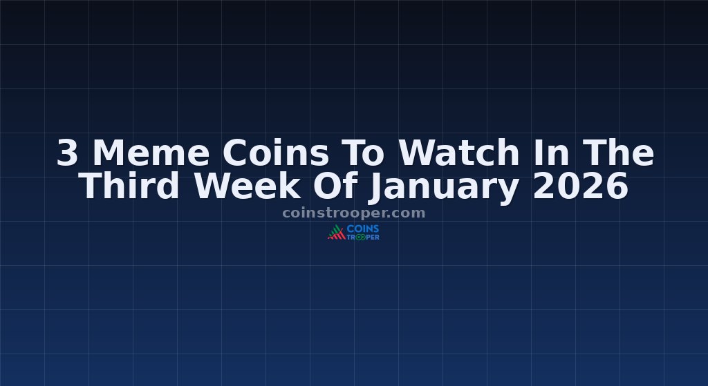 3 Meme Coins To Watch In The Third Week Of January 2026