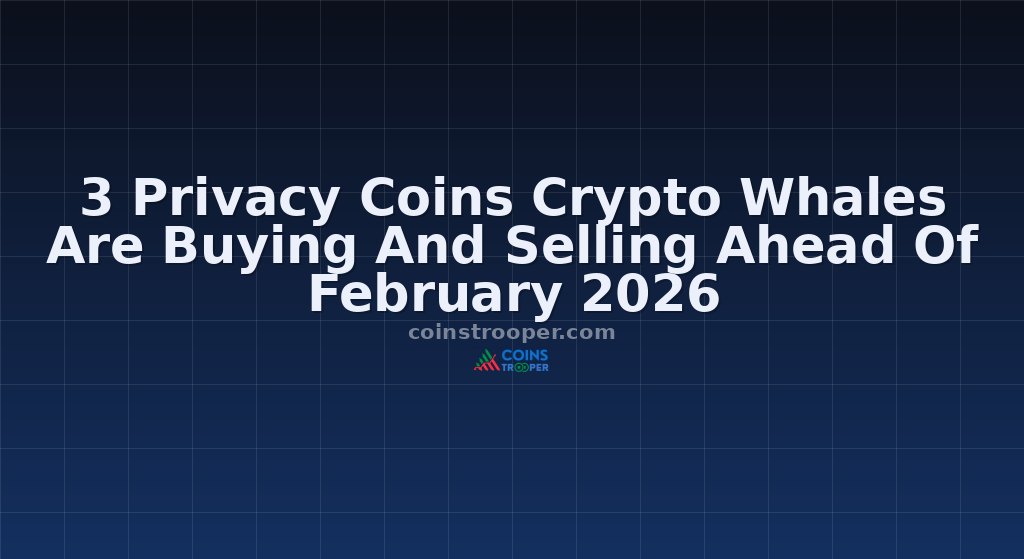 3 Privacy Coins Crypto Whales Are Buying And Selling Ahead Of February 2026