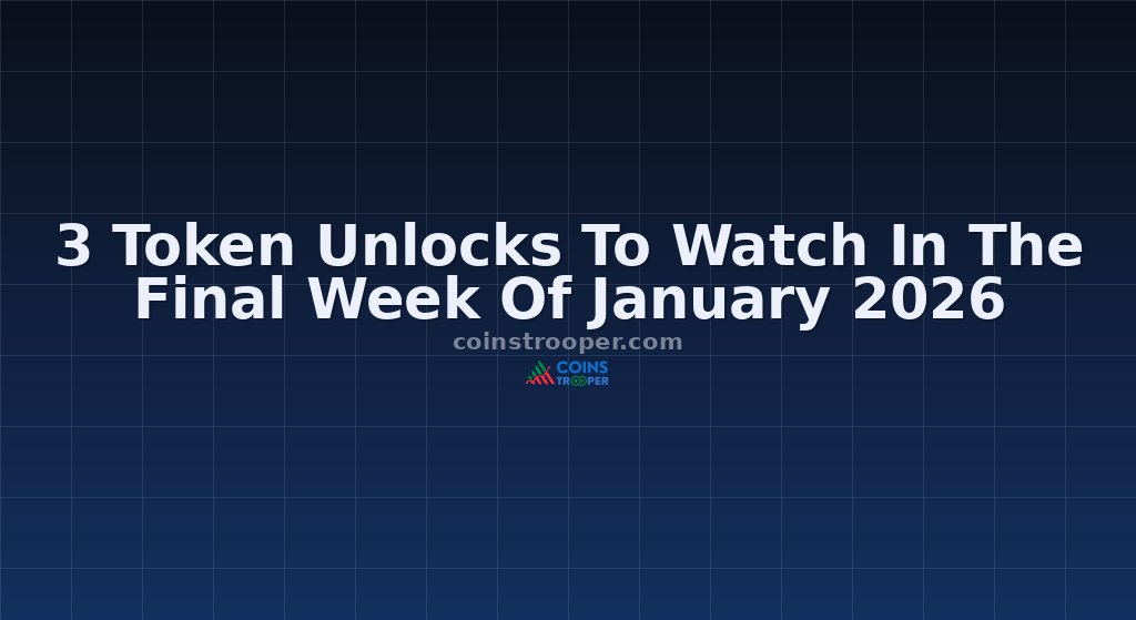 3 Token Unlocks To Watch In The Final Week Of January 2026