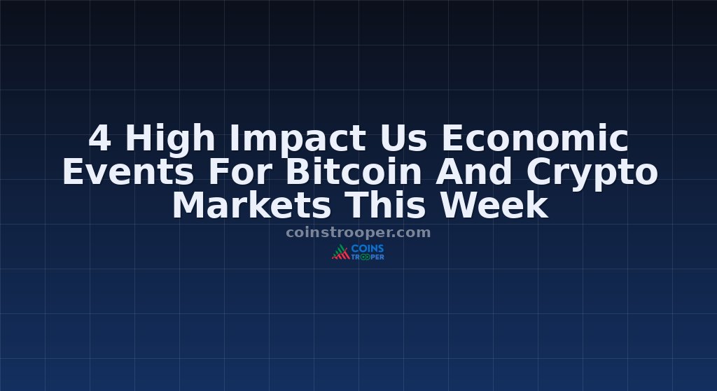 4 High Impact Us Economic Events For Bitcoin And Crypto Markets This Week