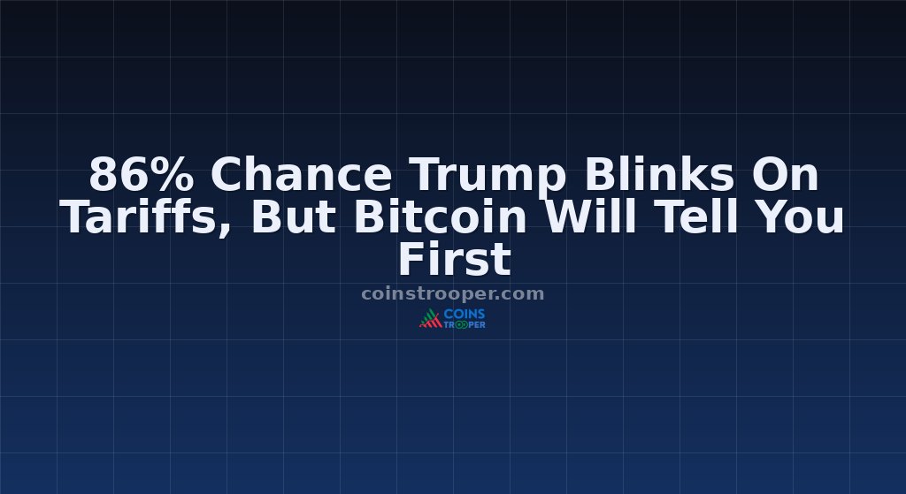 86% Chance Trump Blinks On Tariffs, But Bitcoin Will Tell You First