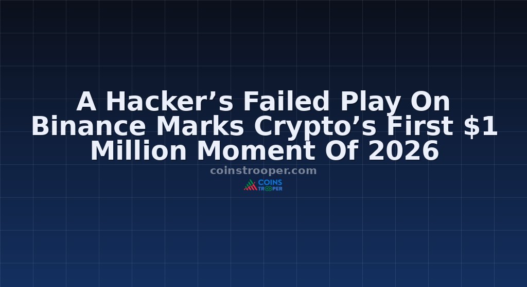A Hacker’s Failed Play On Binance Marks Crypto’s First $1 Million Moment Of 2026