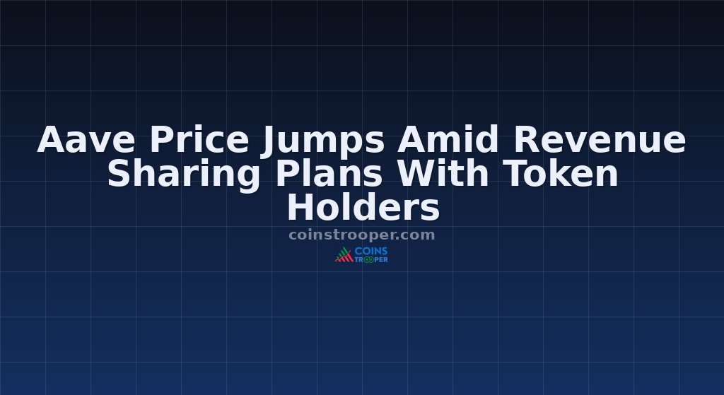 Aave Price Jumps Amid Revenue Sharing Plans With Token Holders