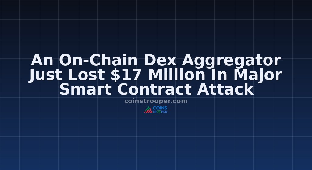 An On-Chain Dex Aggregator Just Lost $17 Million In Major Smart Contract Attack