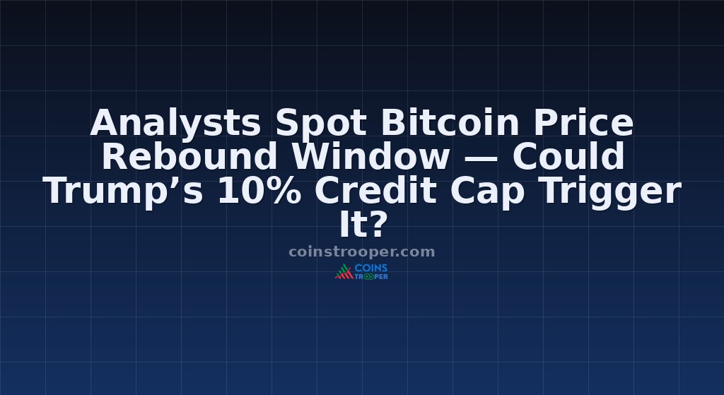 Analysts Spot Bitcoin Price Rebound Window — Could Trump’s 10% Credit Cap Trigger It?