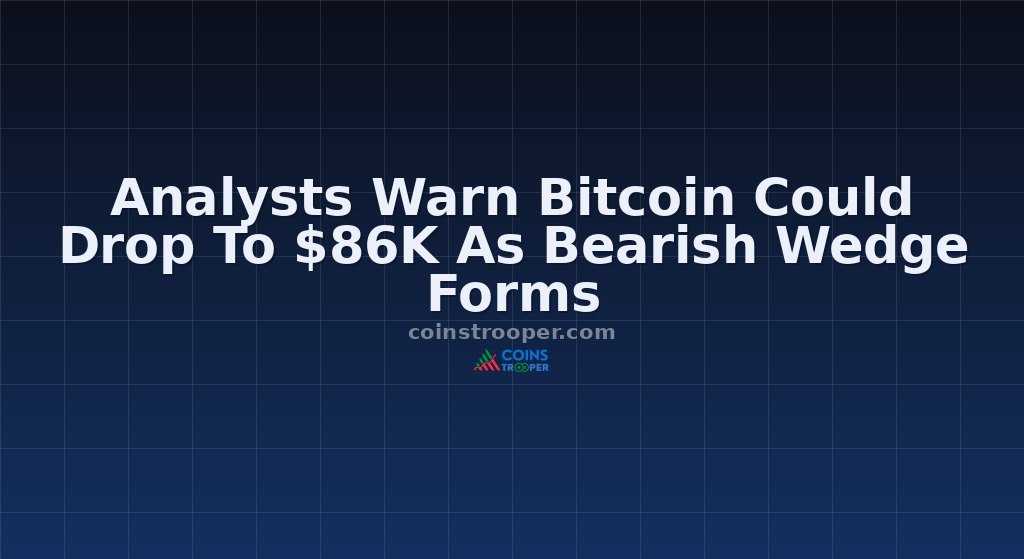 Analysts Warn Bitcoin Could Drop To $86K As Bearish Wedge Forms