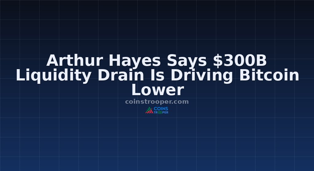 Arthur Hayes Says $300B Liquidity Drain Is Driving Bitcoin Lower