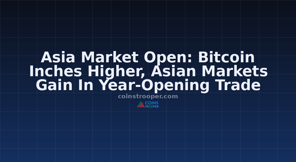 Asia Market Open: Bitcoin Inches Higher, Asian Markets Gain In Year-Opening Trade