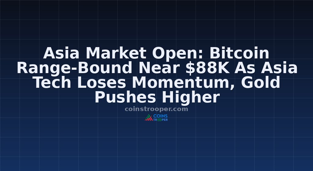 Asia Market Open: Bitcoin Range-Bound Near $88K As Asia Tech Loses Momentum, Gold Pushes Higher