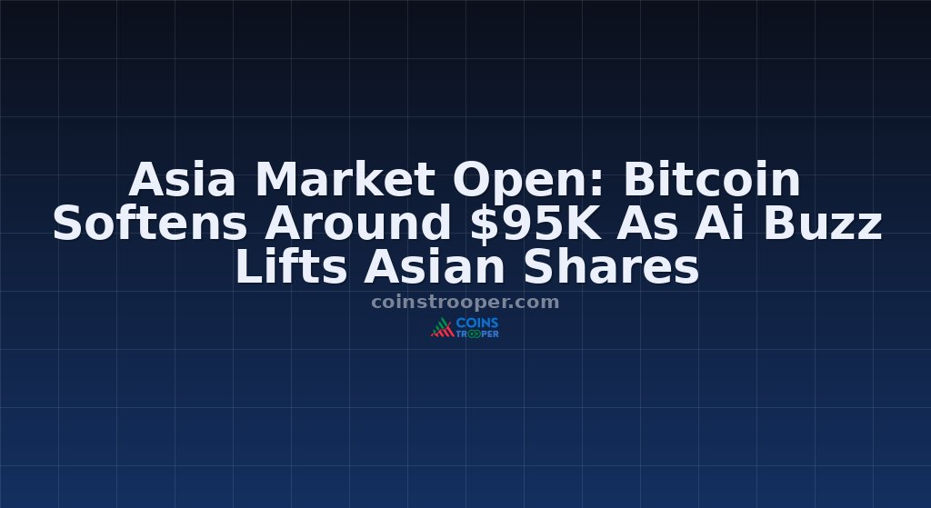Asia Market Open: Bitcoin Softens Around $95K As Ai Buzz Lifts Asian Shares