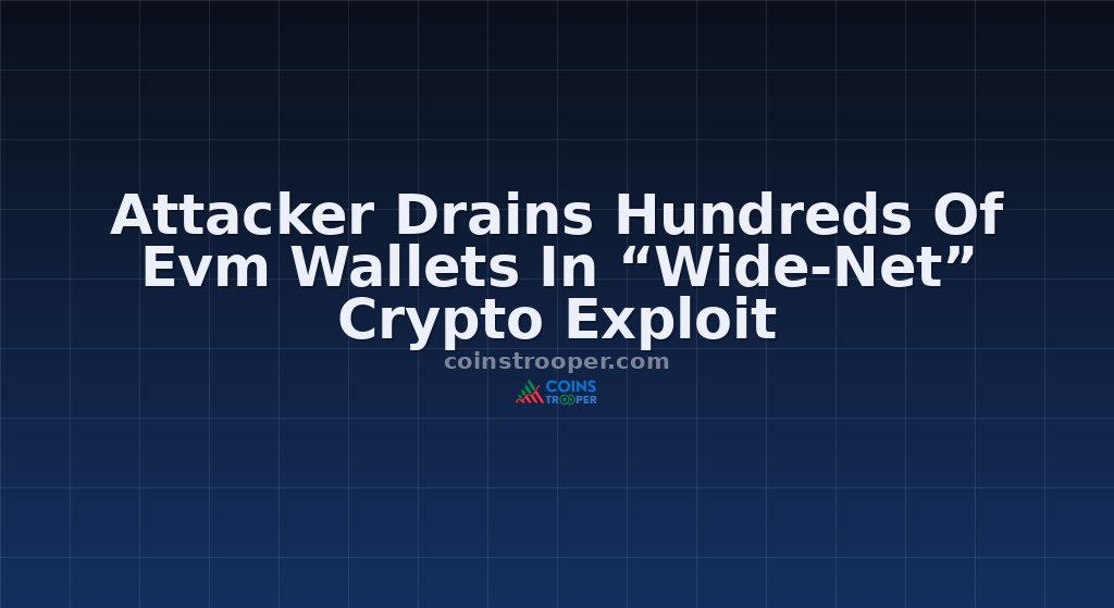 Attacker Drains Hundreds Of Evm Wallets In “Wide-Net” Crypto Exploit